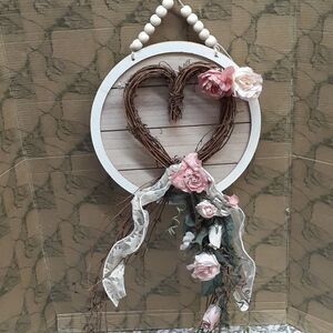 Hand made Romance Trailing ribbon &  Roses door hanger